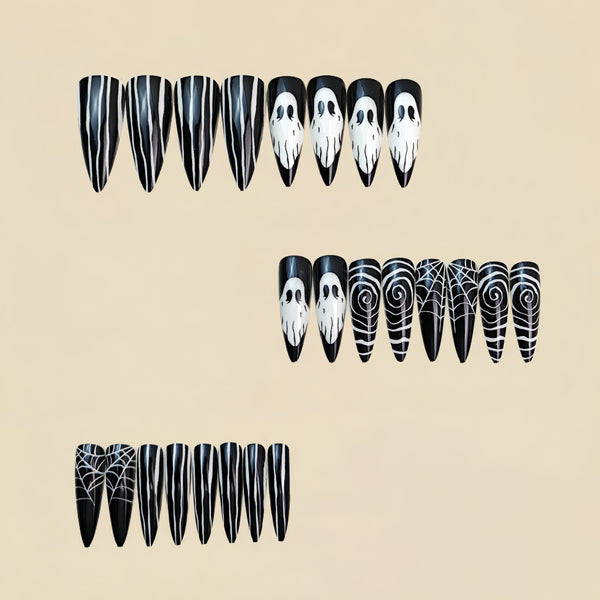 12 Sizes-24 Pcs Press On Nails Y1040