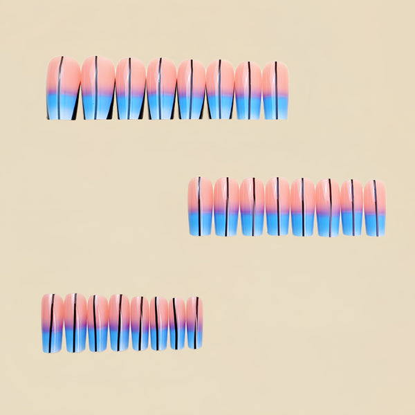 12 Sizes-24 Pcs Press On Nails Y952