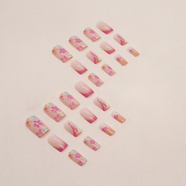 12 Sizes-24 Pcs Press On Nails W1072