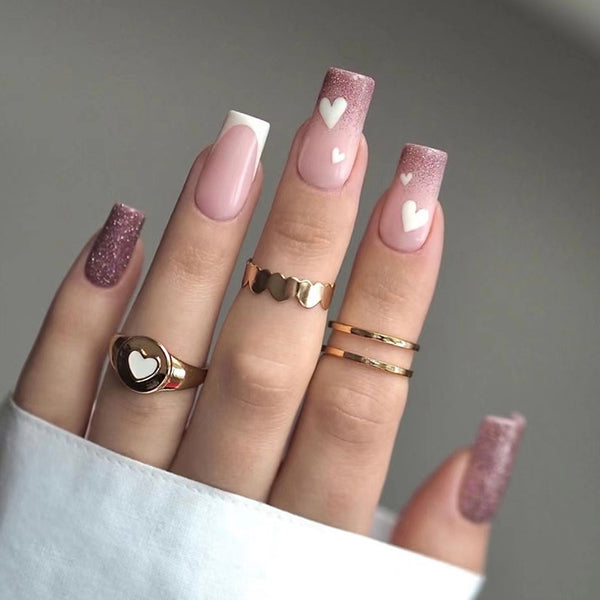 12 Sizes-24 Pcs Press On Nails W1520