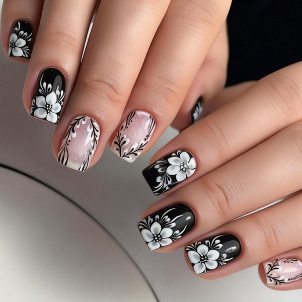 12 Sizes-24 Pcs Press On Nails Y1157-2