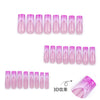 French Glossy Long Pink Square Press on Nails