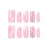 French Glossy Medium Ombre Pink Square Press on Nails