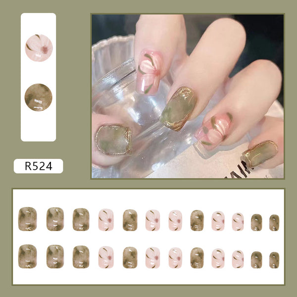 12 Sizes-24 Pcs Press On Nails R524