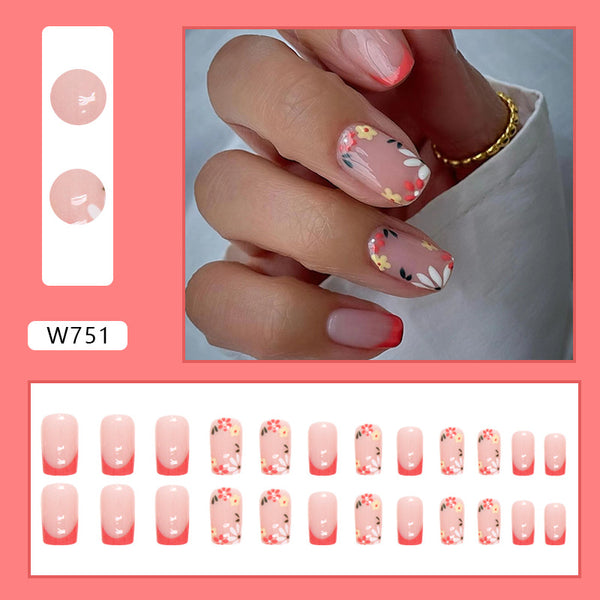 12 Sizes-24 Pcs Press On Nails W751