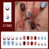 12 Sizes-24 Pcs Press On Nails C1382