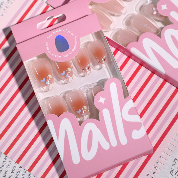12 Sizes-24 Pcs Press On Nails JL0691