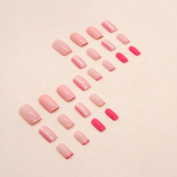 12 Sizes-24 Pcs Press On Nails W1068