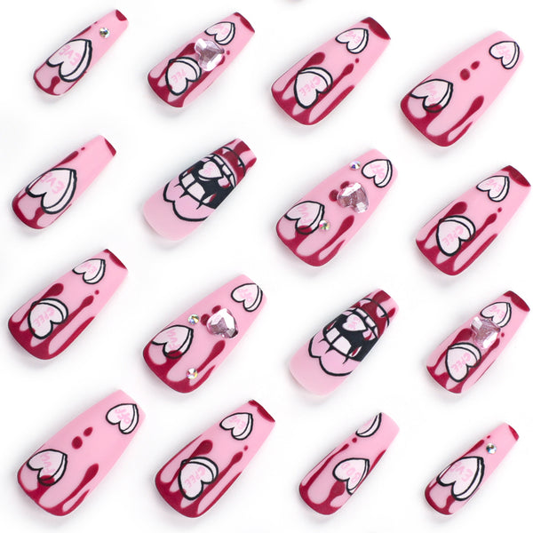 12 Sizes-24 Pcs Press On Nails JP2940