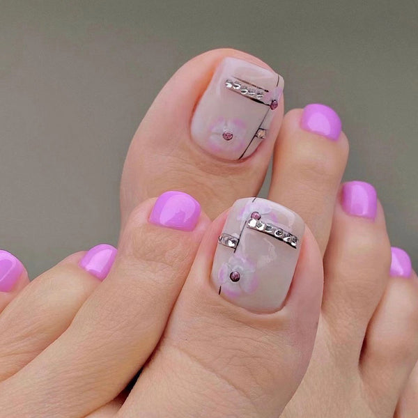 12 Sizes-24 Pcs Press On Nails JP1657
