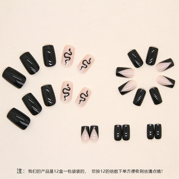 12 Sizes-24 Pcs Press On Nails W407