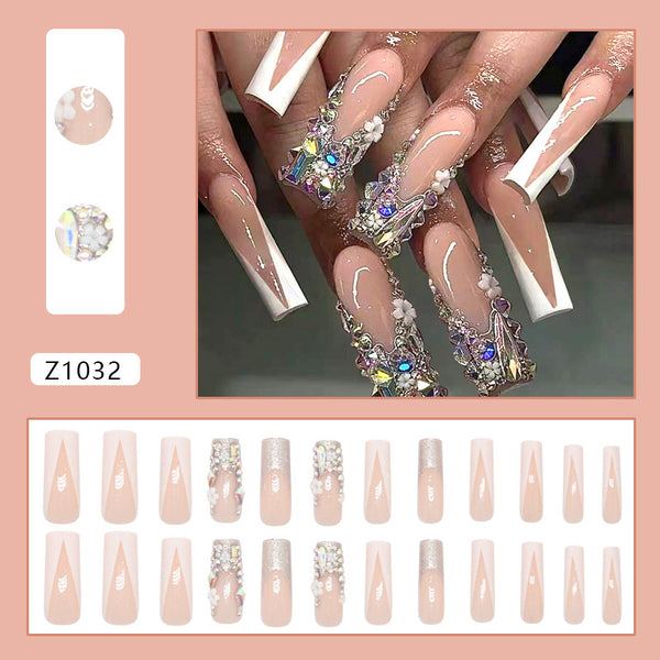 12 Sizes-24 Pcs Press On Nails Z1032