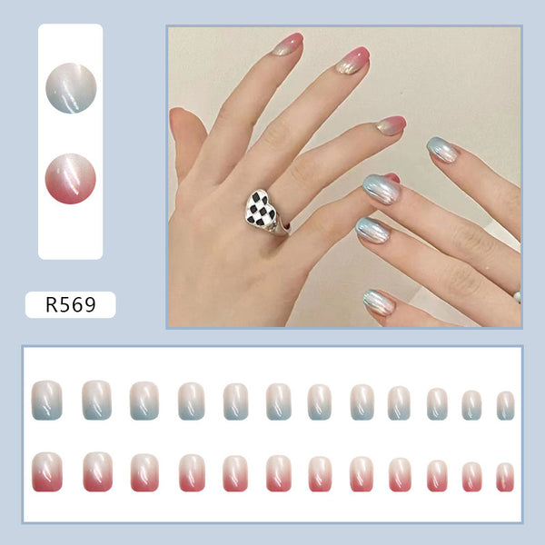12 Sizes-24 Pcs Press On Nails R563