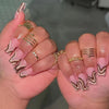 12 Sizes-24 Pcs Press On Nails JP3074