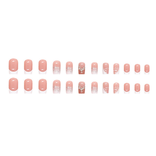 12 Sizes-24 Pcs Press On Nails Z536