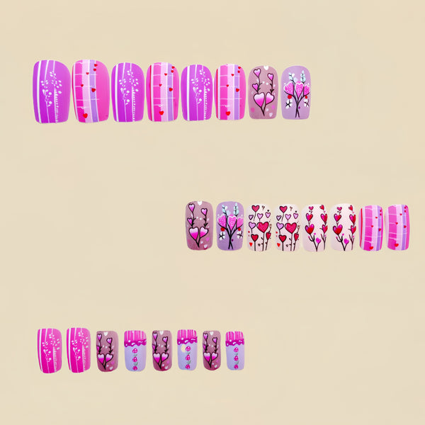 12 Sizes-24 Pcs Press On Nails Y502-1
