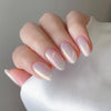 Almond Glossy Medium Oval Pink Press on Nails