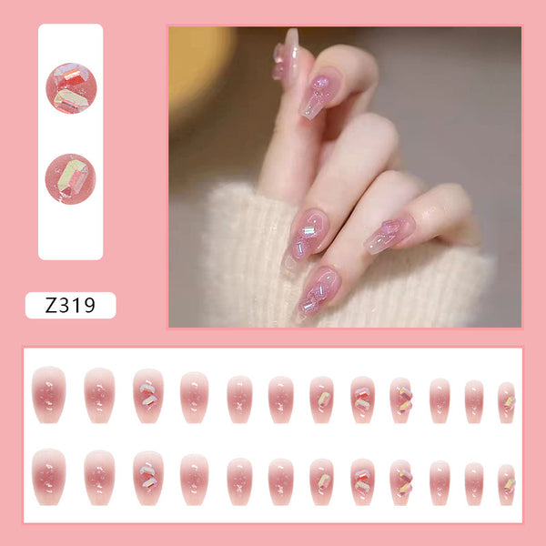 12 Sizes-24 Pcs Press On Nails Z319