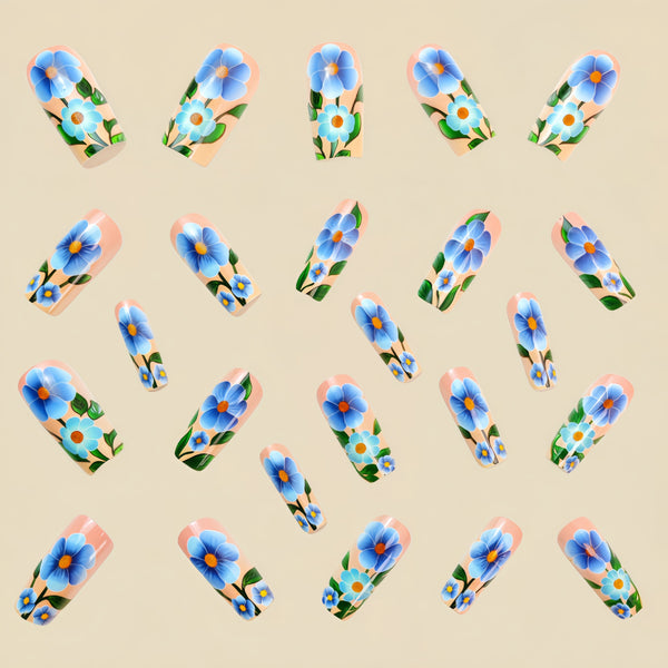 12 Sizes-24 Pcs Press On Nails Y625