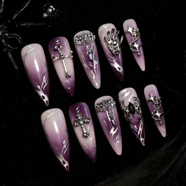 12 Sizes-24 Pcs Press On Nails JP3416