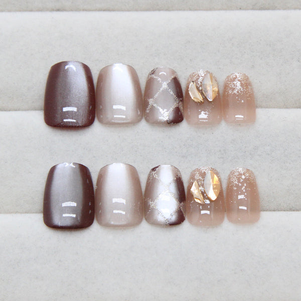12 Sizes-24 Pcs Press On Nails MY095