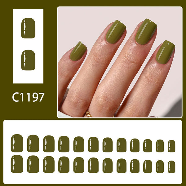 12 Sizes-24 Pcs Press On Nails C1197