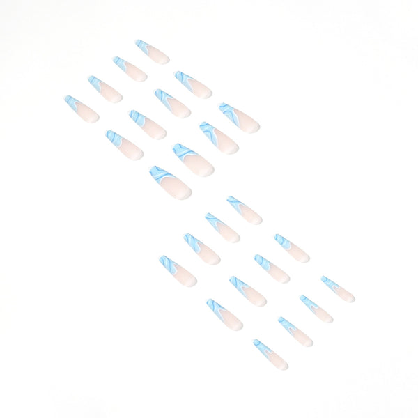 12 Sizes-24 Pcs Press On Nails JP1408