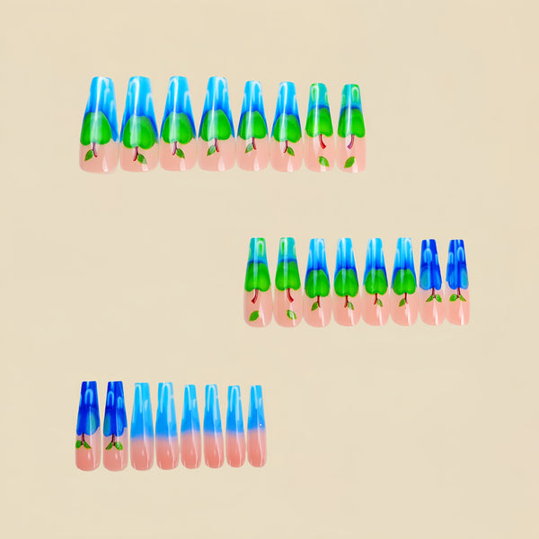 12 Sizes-24 Pcs Press On Nails Y830