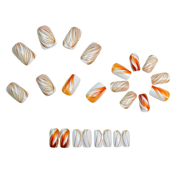 12 Sizes-24 Pcs Press On Nails Y1801