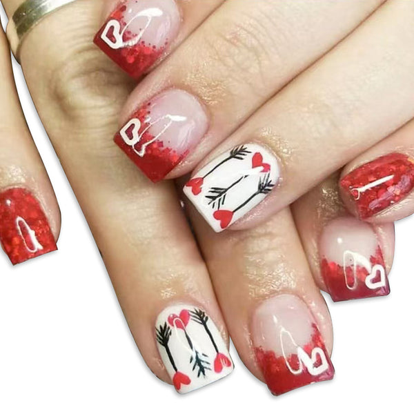 48 Pcs Press On Nails Vday-4-48pcs