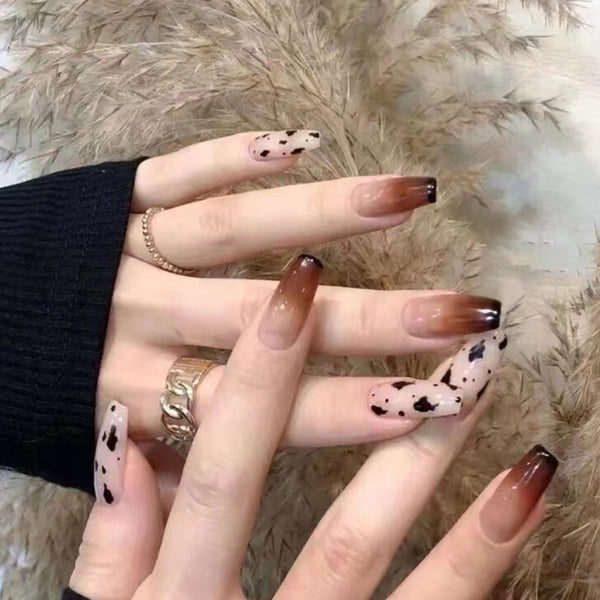 12 Sizes-24 Pcs Press On Nails R640