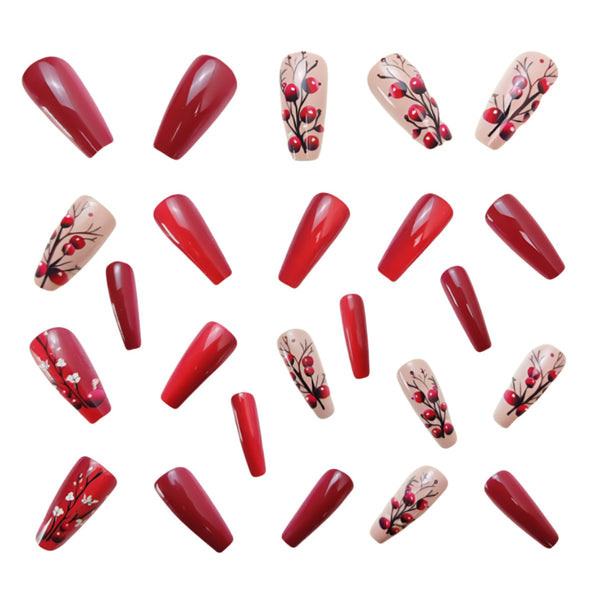 12 Sizes-24 Pcs Press On Nails Y555-2