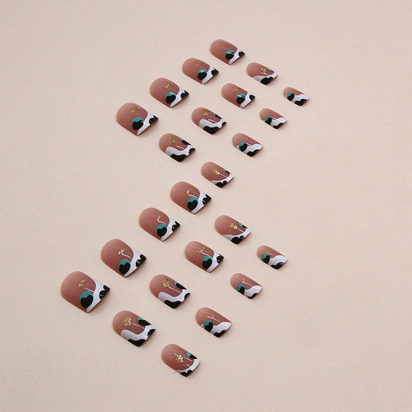 12 Sizes-24 Pcs Press On Nails W1419