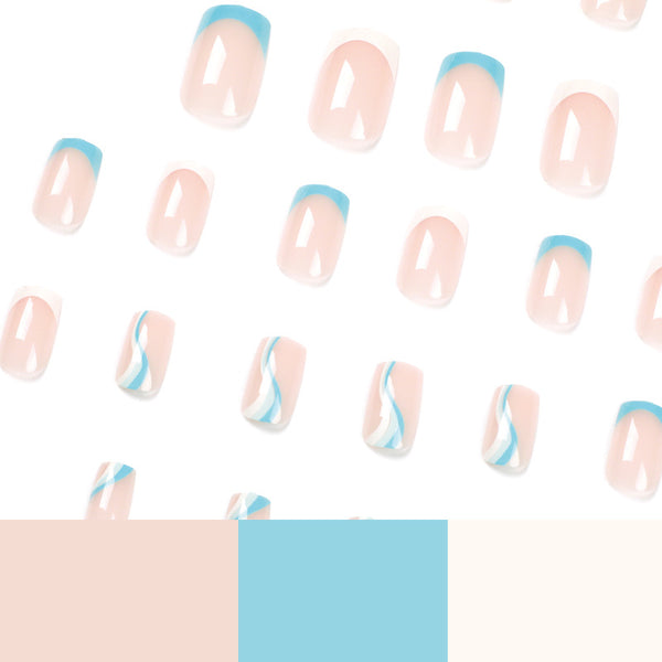 12 Sizes-24 Pcs Press On Nails JP1806