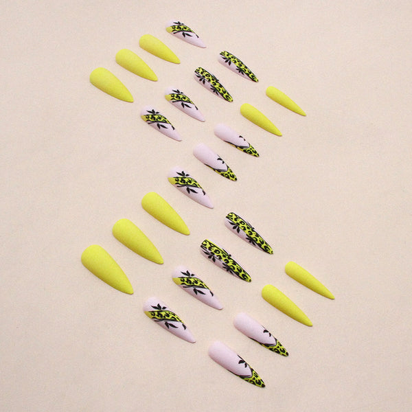 12 Sizes-24 Pcs Press On Nails W1156