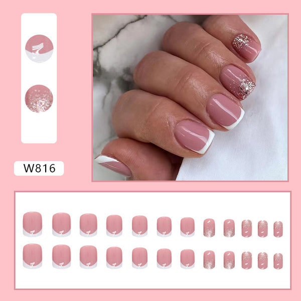 12 Sizes-24 Pcs Press On Nails W816