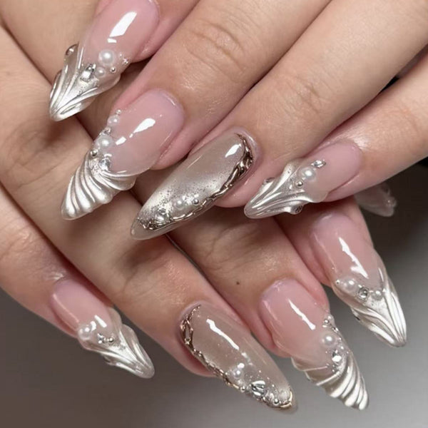 12 Sizes-24 Pcs Press On Nails JP4231