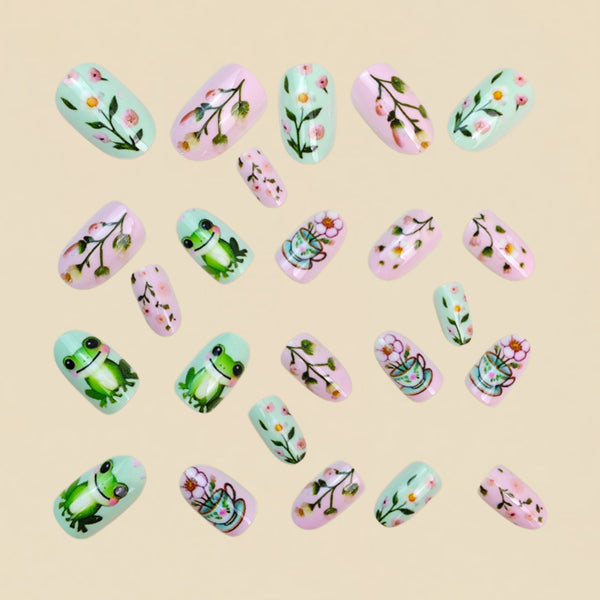 12 Sizes-24 Pcs Press On Nails Y1932