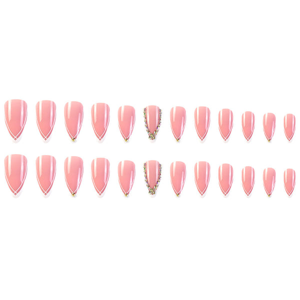 12 Sizes-24 Pcs Press On Nails D015