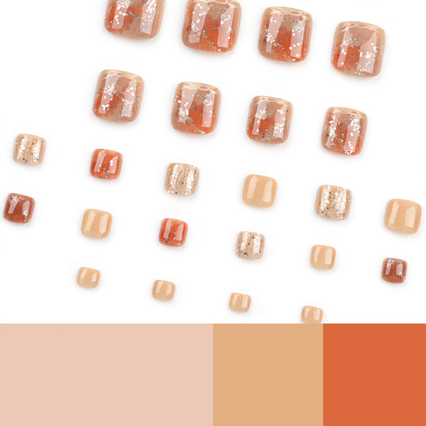 12 Sizes-24 Pcs Press On Nails JP3218