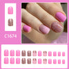 12 Sizes-24 Pcs Press On Nails C1674