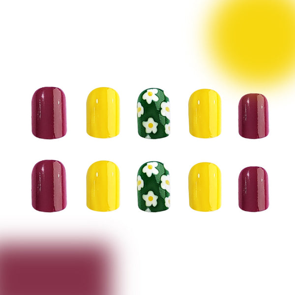 12 Sizes-24 Pcs Press On Nails C321