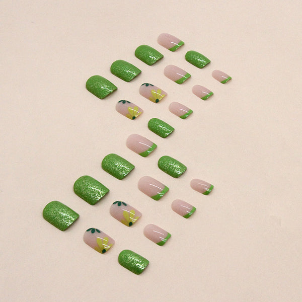 12 Sizes-24 Pcs Press On Nails W1097