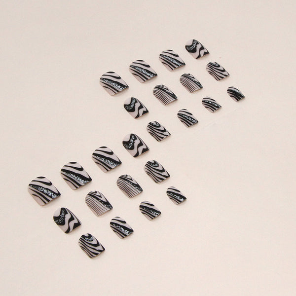12 Sizes-24 Pcs Press On Nails W1053