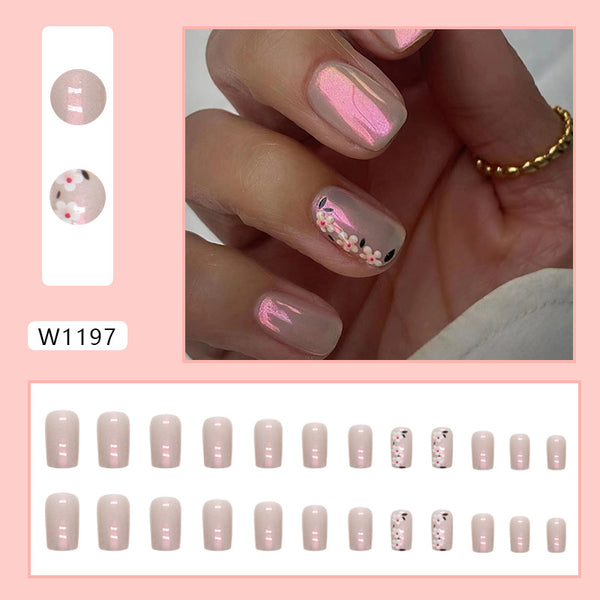 12 Sizes-24 Pcs Press On Nails W1197
