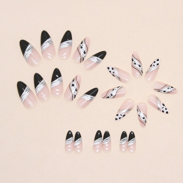 12 Sizes-24 Pcs Press On Nails W863