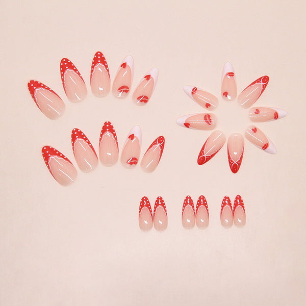 12 Sizes-24 Pcs Press On Nails W2142