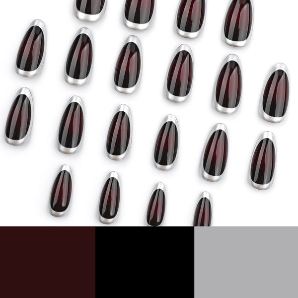 12 Sizes-24 Pcs Press On Nails JP3551