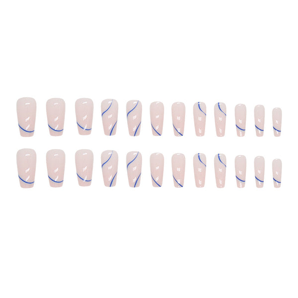 12 Sizes-24 Pcs Press On Nails W1063