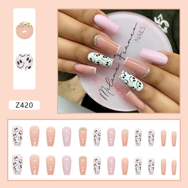 12 Sizes-24 Pcs Press On Nails Z420